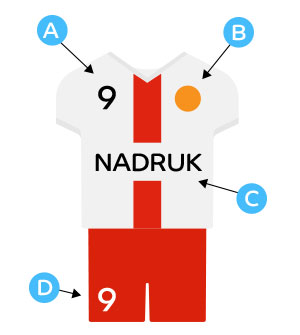 Stroje piłkarskie z nadrukiem