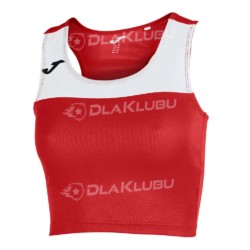 Top damski bez rękawów JOMA Race czerwono-biały