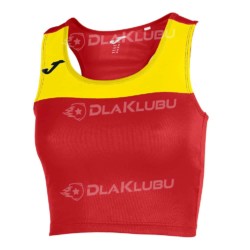 Top damski bez rękawów JOMA Race czerwono-żółty