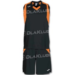 Strój koszykarski JOMA Final czarno pomarańczowy