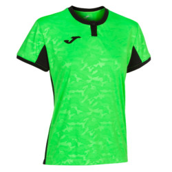 Koszulka sportowa damska Joma Toletum turkusowo fluo zielono czarna 901045.021